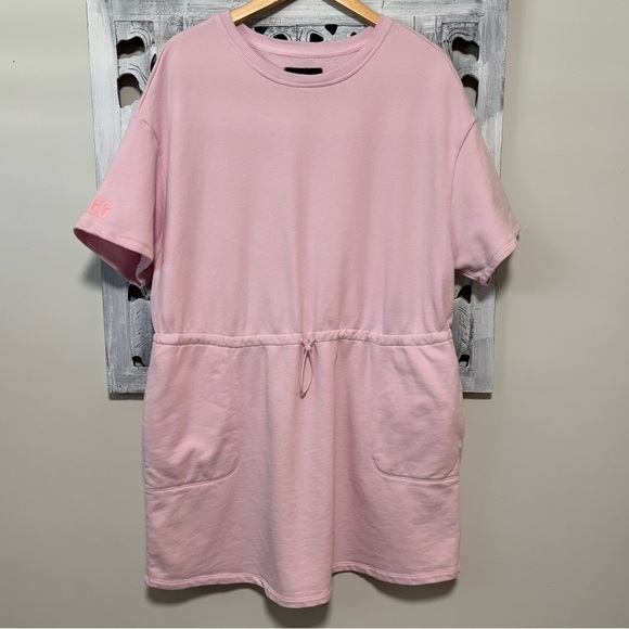 UGG Anisha Dusty Lilac Pink Cotton Crewneck Terry Cloth Sweatshirt Dress NWT - Picture 7 of 15